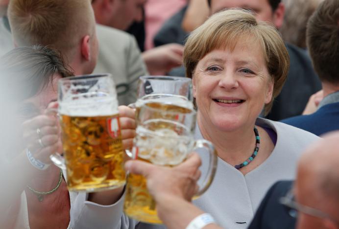 FILE PHOTO: German Chancellor Merkel at Trudering festival in Munich